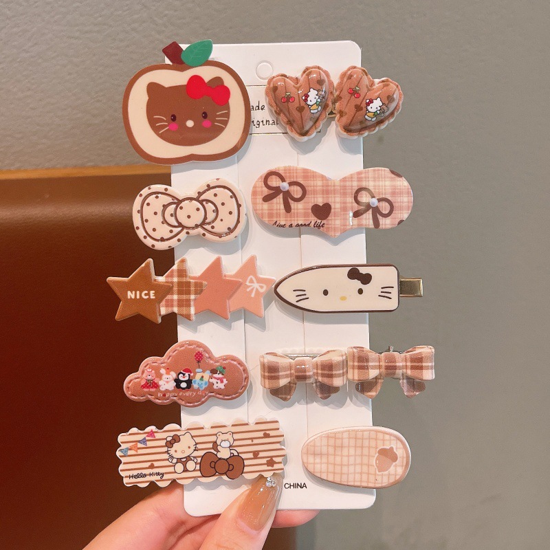 girls hairpin kids cute headwear new internet celebrity forehead broken hairpin baby bangs children hair accessories details Picture
