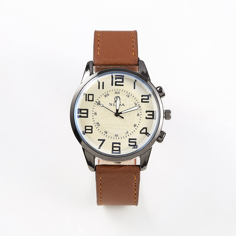 top-selling product fashion business belt simple men's watch men's casual retro digital dial student quartz watch wholesale Specification drawing