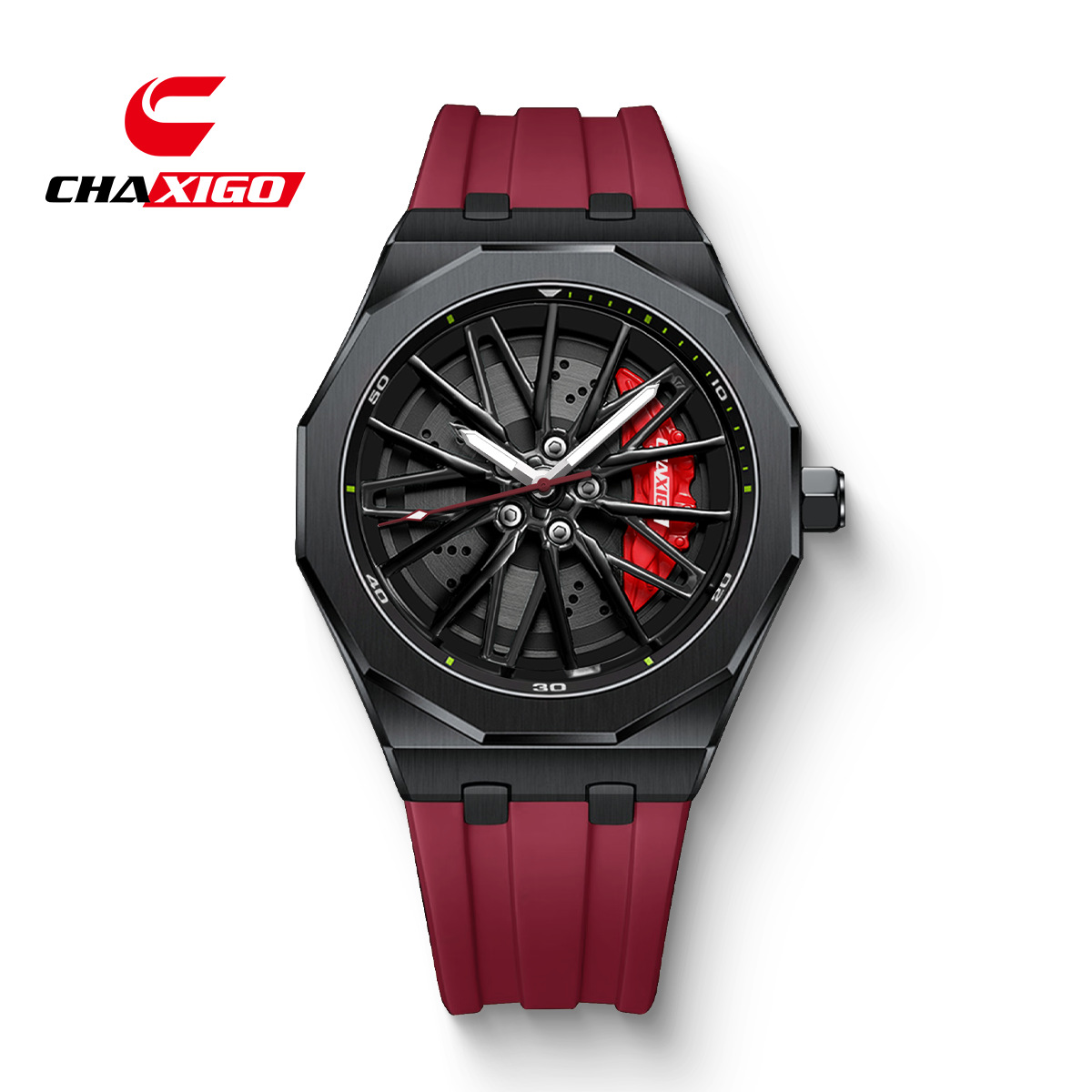chaxigo new brand watch wheel rotating quartz watch cross-border fashion waterproof men's watch details Picture