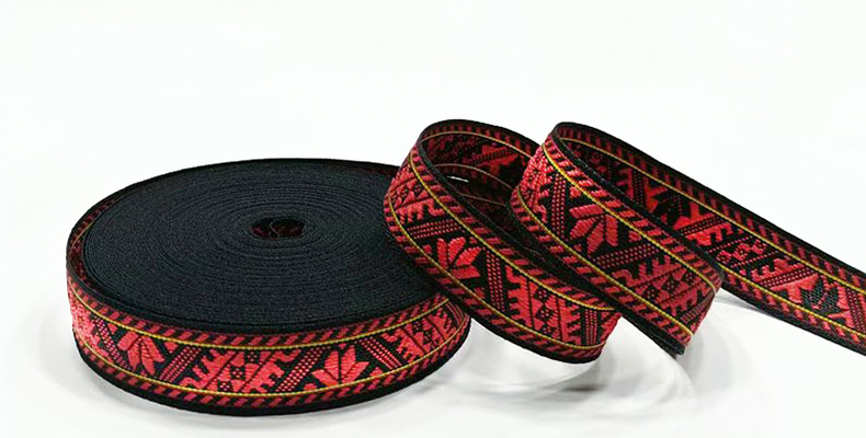 2.5cm ethnic jacquard lace embroidered webbing, elastic accessories for ethnic minority Miao decorative clothing diy handicraft pic 8