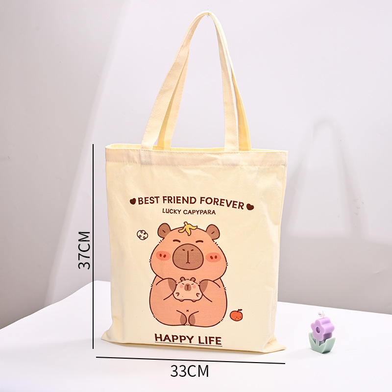 canvas bag customized ins advanced sensitive printing logo blank canvas bag cultural and creative training tutorial class environmental protection handbag Application Scenario