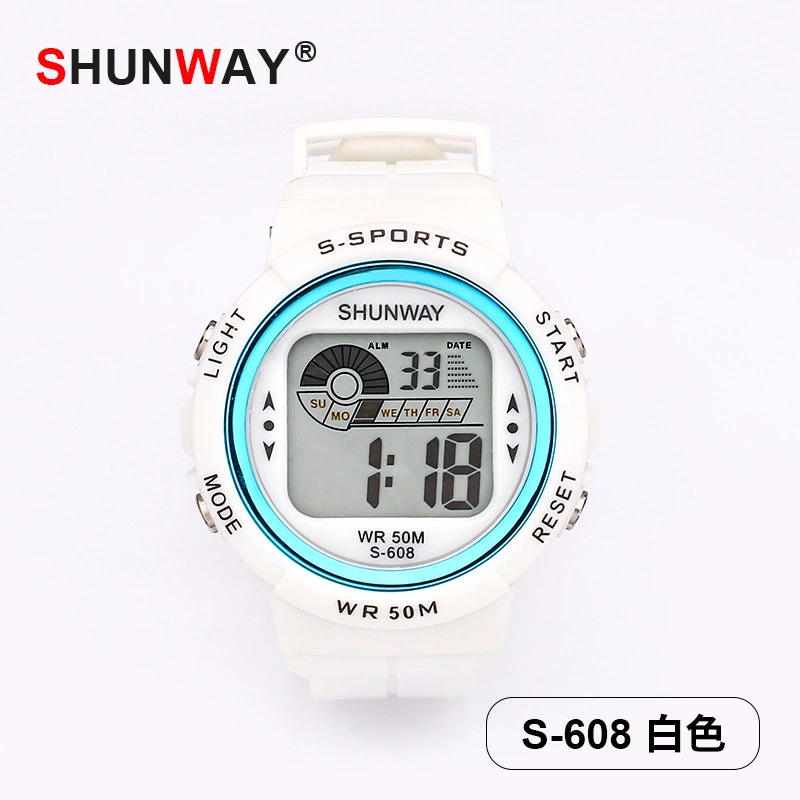 shengwei new children's luminous electronic watch student outdoor waterproof sport watch multi-functional ins style watch full figure