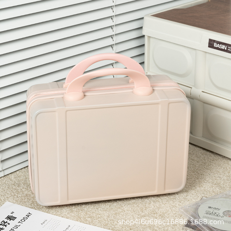spot goods small suitcase mini cosmetic case 14-inch small box hand gift customized suitcase storage bag password suitcase details Picture