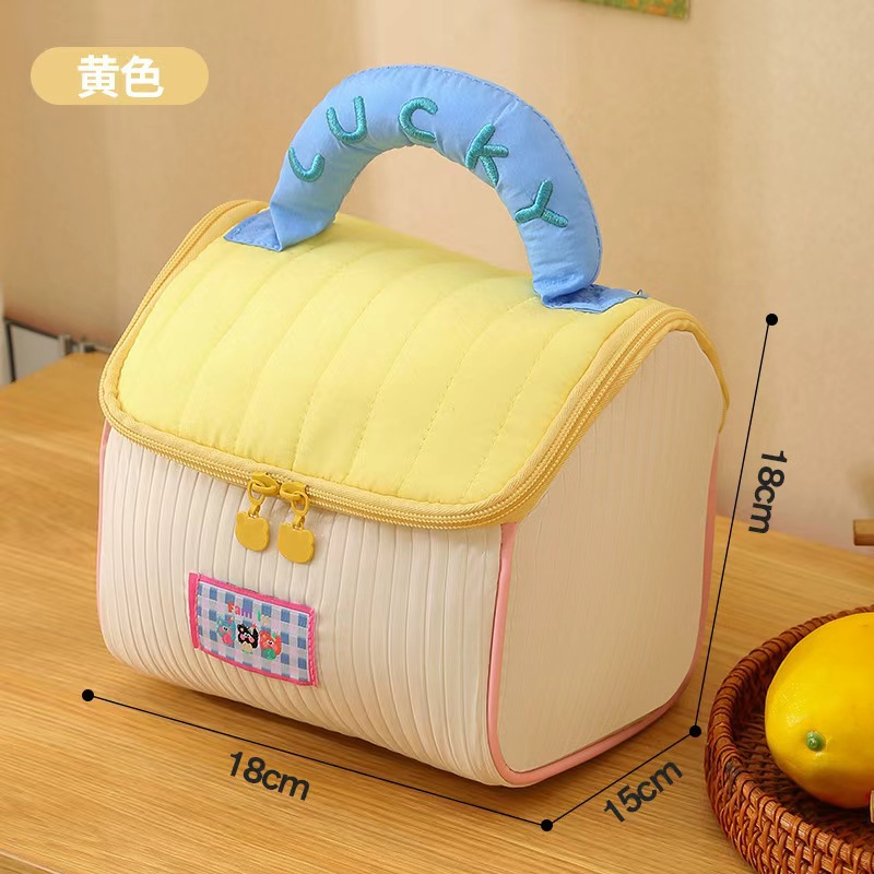 cute house cosmetic bag women's large capacity 2025 new portable travel toiletries portable partition buggy bag full figure