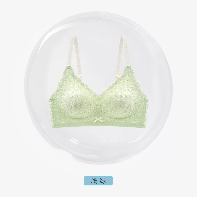 langsha seamless underwear for women push up small size nude feel breathable spring and summer thin cool feeling lace beautiful back bra for women Specification drawing