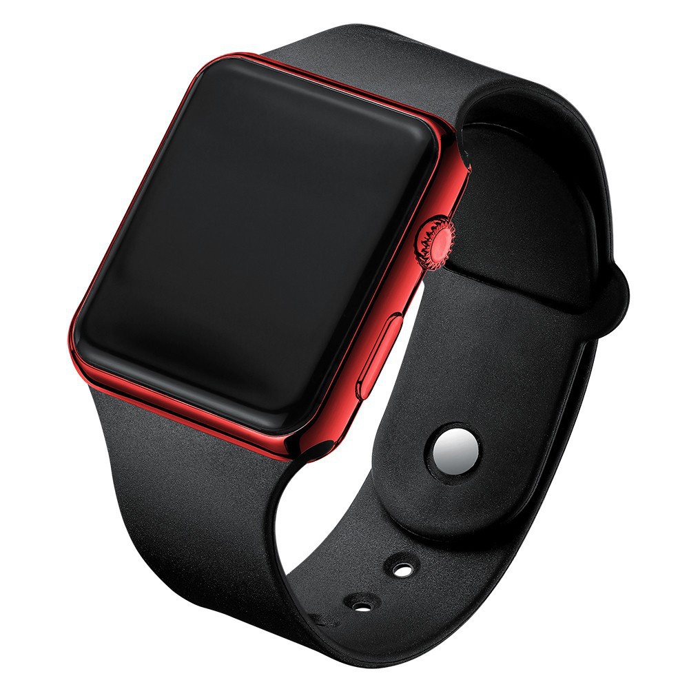 new fashion creative led square thin electronic watch sports student display screen electronic silicone watch full figure