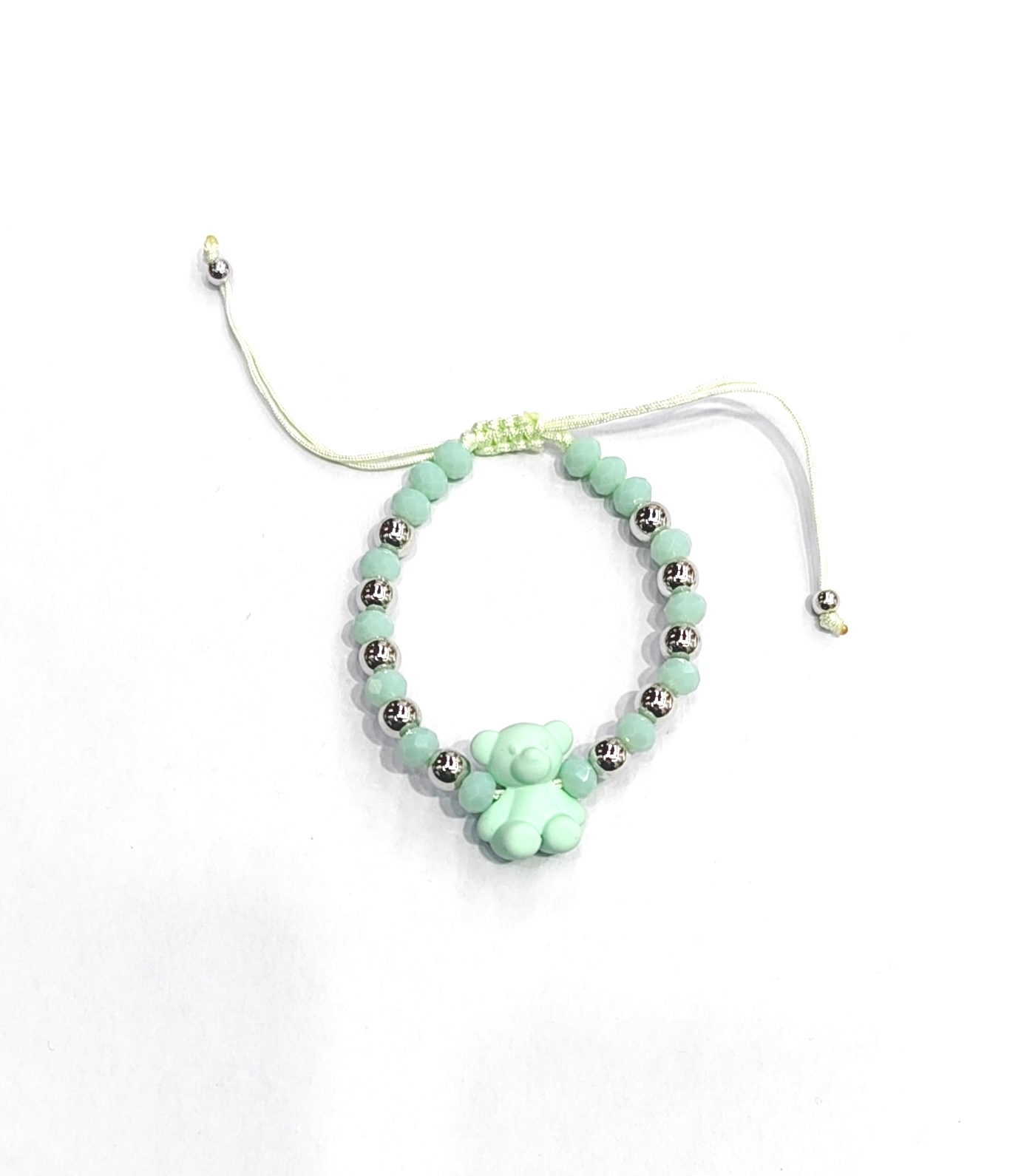 欧美时尚经典小熊珠串珠编绳可调节手链手串跨境批发