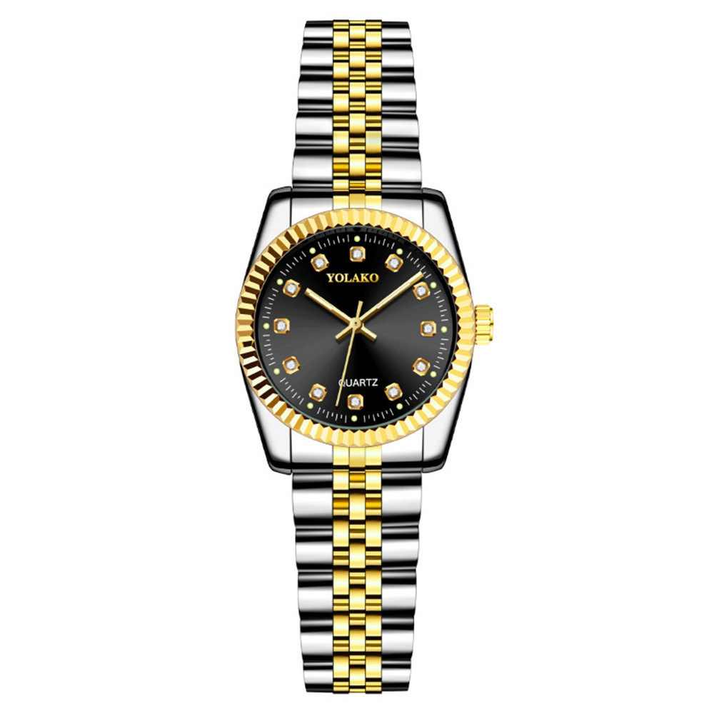 diamond surface steel belt calendar watch women's simple casual student fashion quartz golden suit men's watch couple Specification drawing