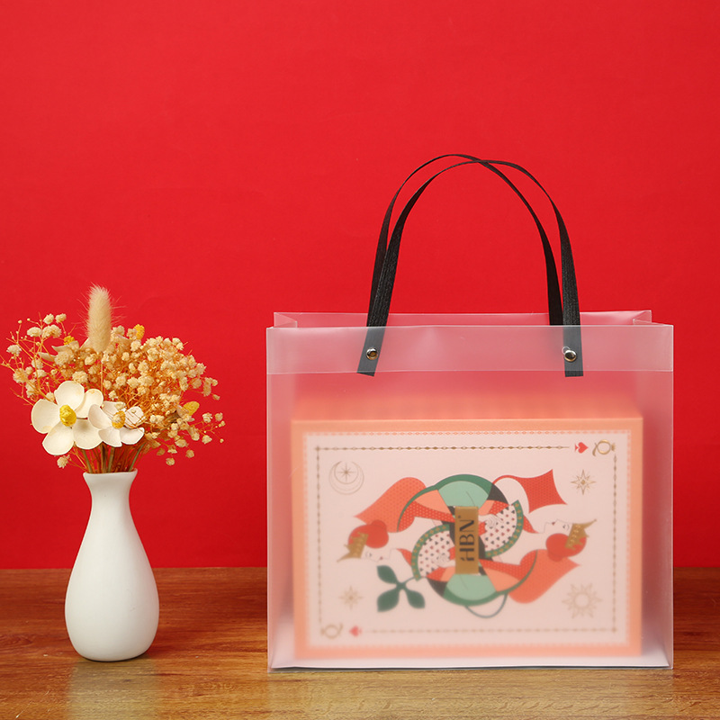 pp transparent handbag wedding gift candy gift gift bag pvc plastic clothes' packaging bag in stock details Picture