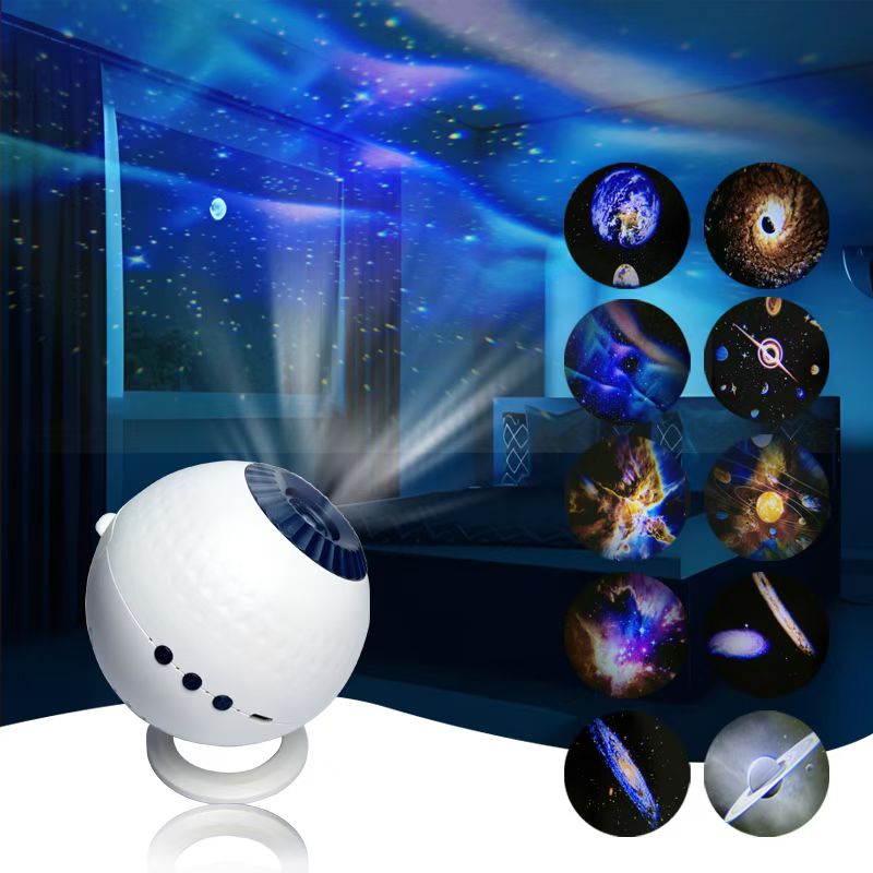Cross-border high-definition focusing projection light, starry sky and Milky Way projection light, high-definition starry sky light, creative gift, bedroom atmosphere light, globe, Milky Way starry sky light, 12 high-definition film gifts, bedroom and living room starry sky atmosphere light projection details Picture