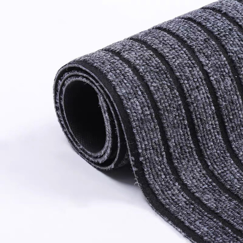 pvc double stripe carpet hotel commercial doorway non-slip floor mat kitchen absorbent mat toilet door mat Specification drawing