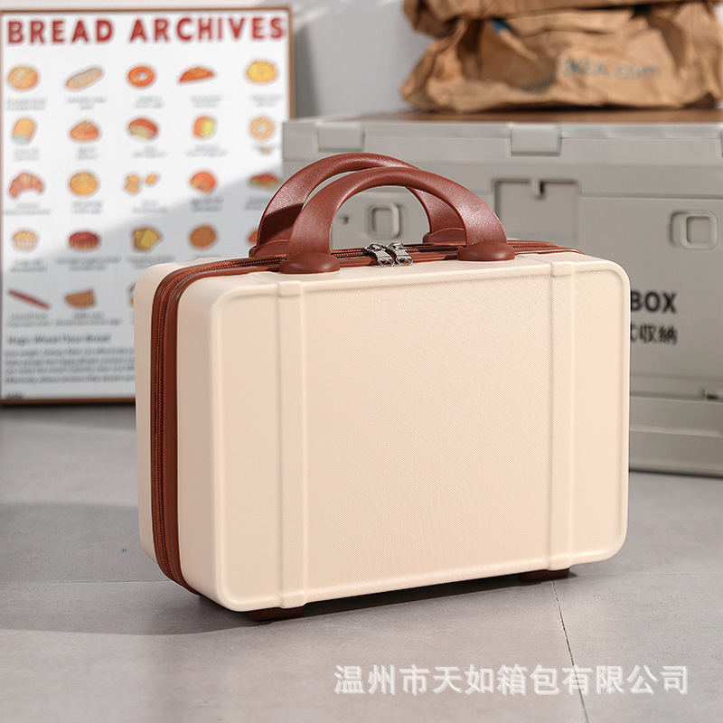 xiaoqing new high-looking retro suitcase red hand gift 14-inch cosmetic case gift box cosmetic case customization Item Picture