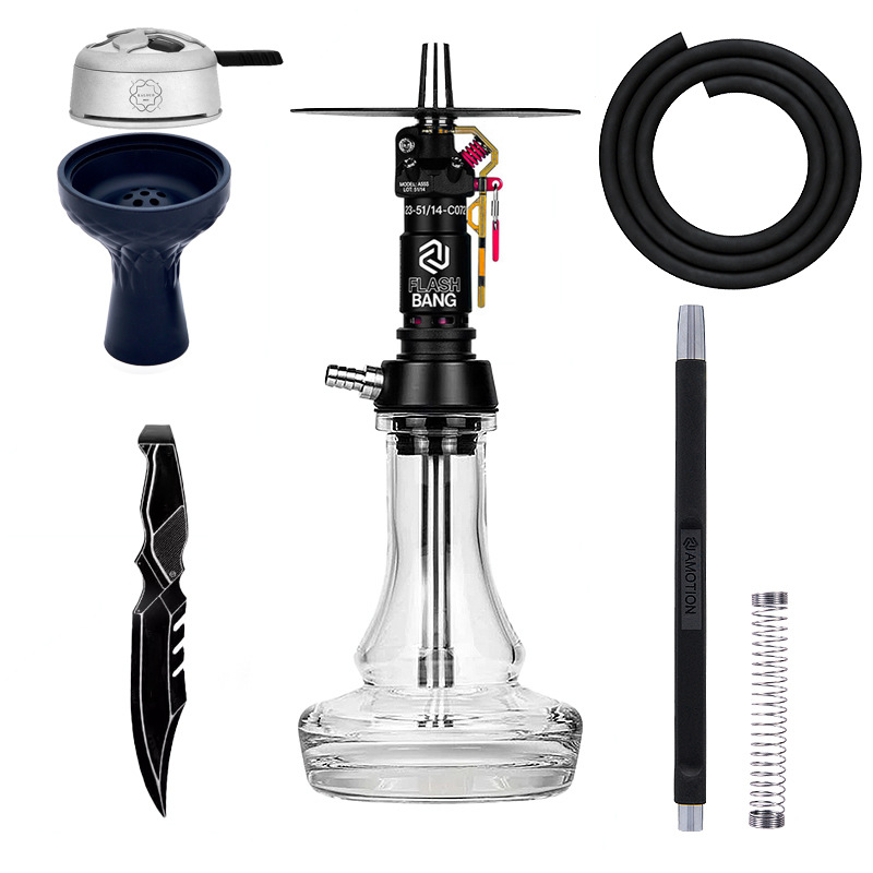 hot sale flashing bomb hookah flash bang hookah flashing bomb arabic hookah bar pot Specification drawing