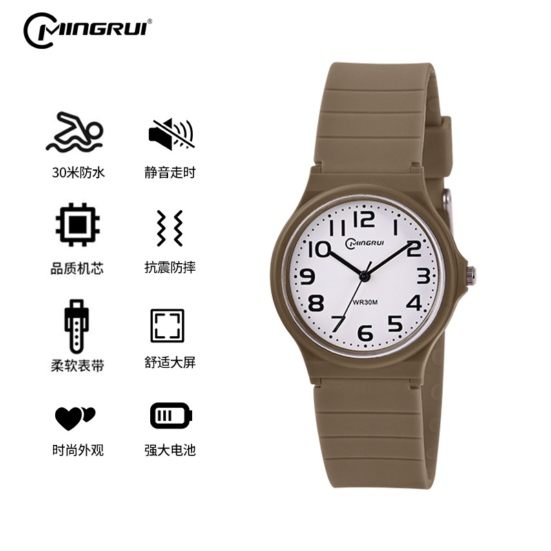 junior high school student examination watch mute student watch boy women's quartz watch niche high school waterproof mechanical watch details Picture