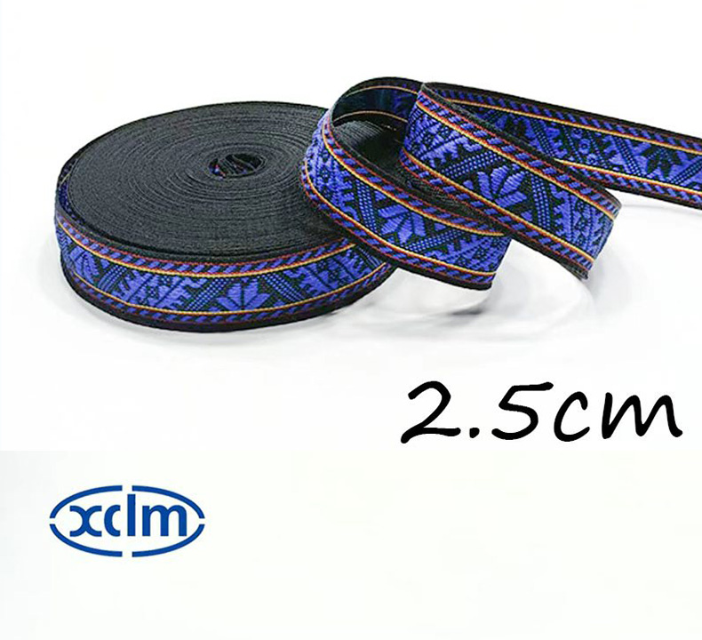 2.5cm ethnic jacquard lace embroidered webbing, elastic accessories for ethnic minority Miao decorative clothing diy handicraft pic 12