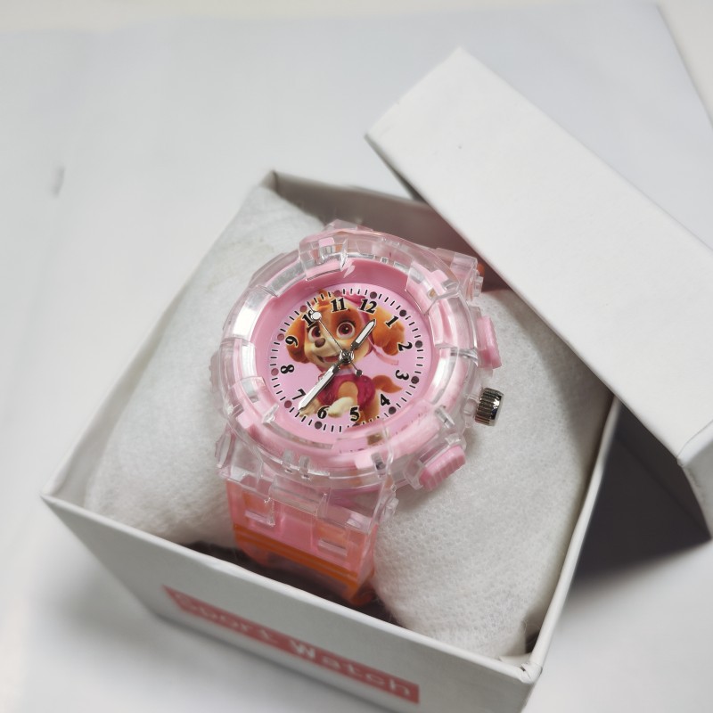 paw patrol cartoon cartoon creative colorful horse running light children luminous watch primary and secondary school boys girls watch full figure