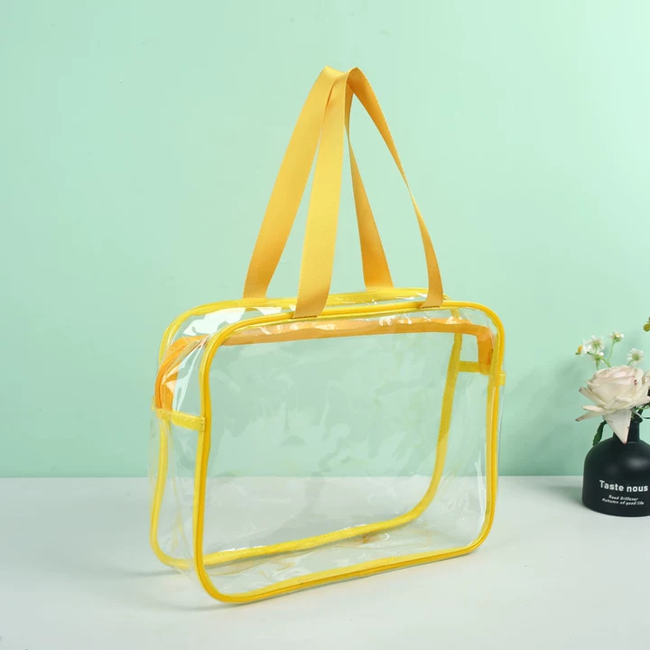 pvc transparent cosmetic bag customized portable storage bag airport items buggy bag waterproof wash bag advanced spot full figure