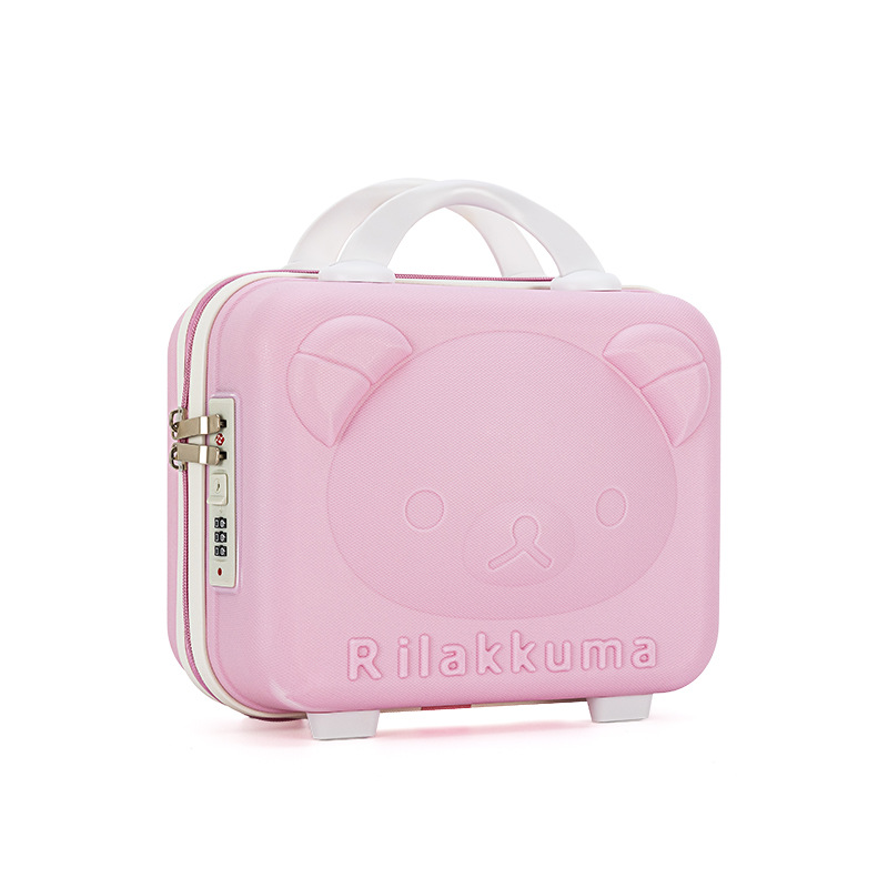 bear cosmetic case pp luggage wedding gift storage 14-inch cartoon mini suitcase gift suitcase full figure
