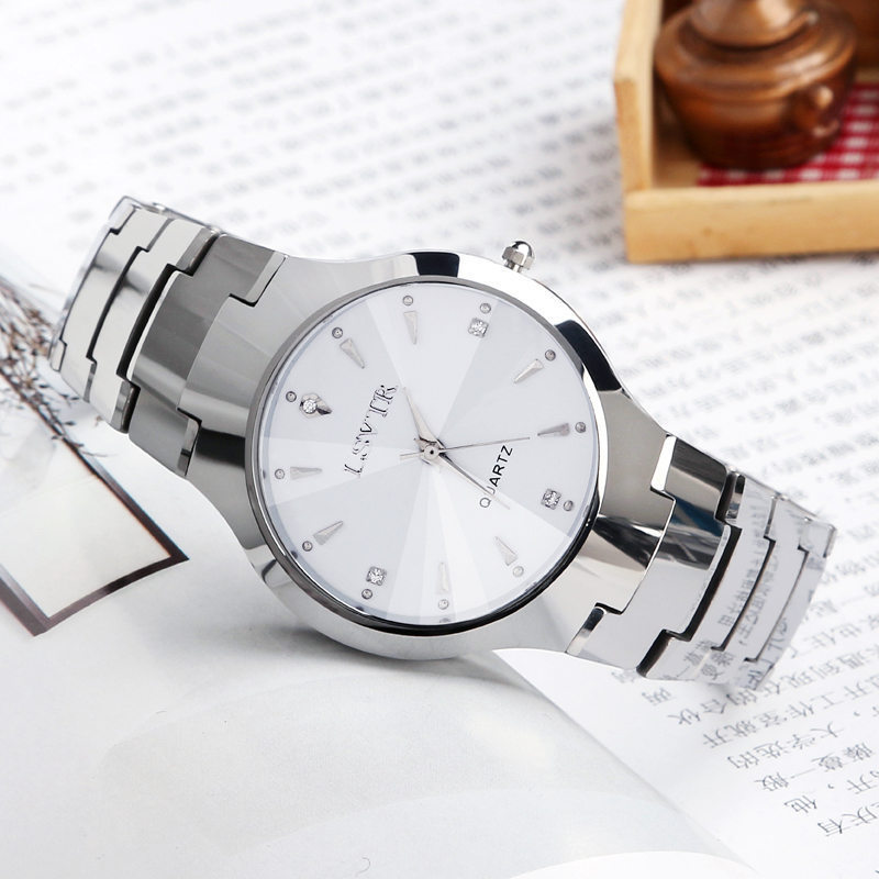 online hot sale tiktok watch women's men's watch tungsten steel color men's quartz calendar watch women's couple student's watch Item Picture