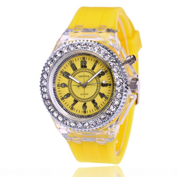 ins same luminous watch personality harajuku korean fashion trendy men and women primary and secondary school students led fluorescent couple watch details Picture
