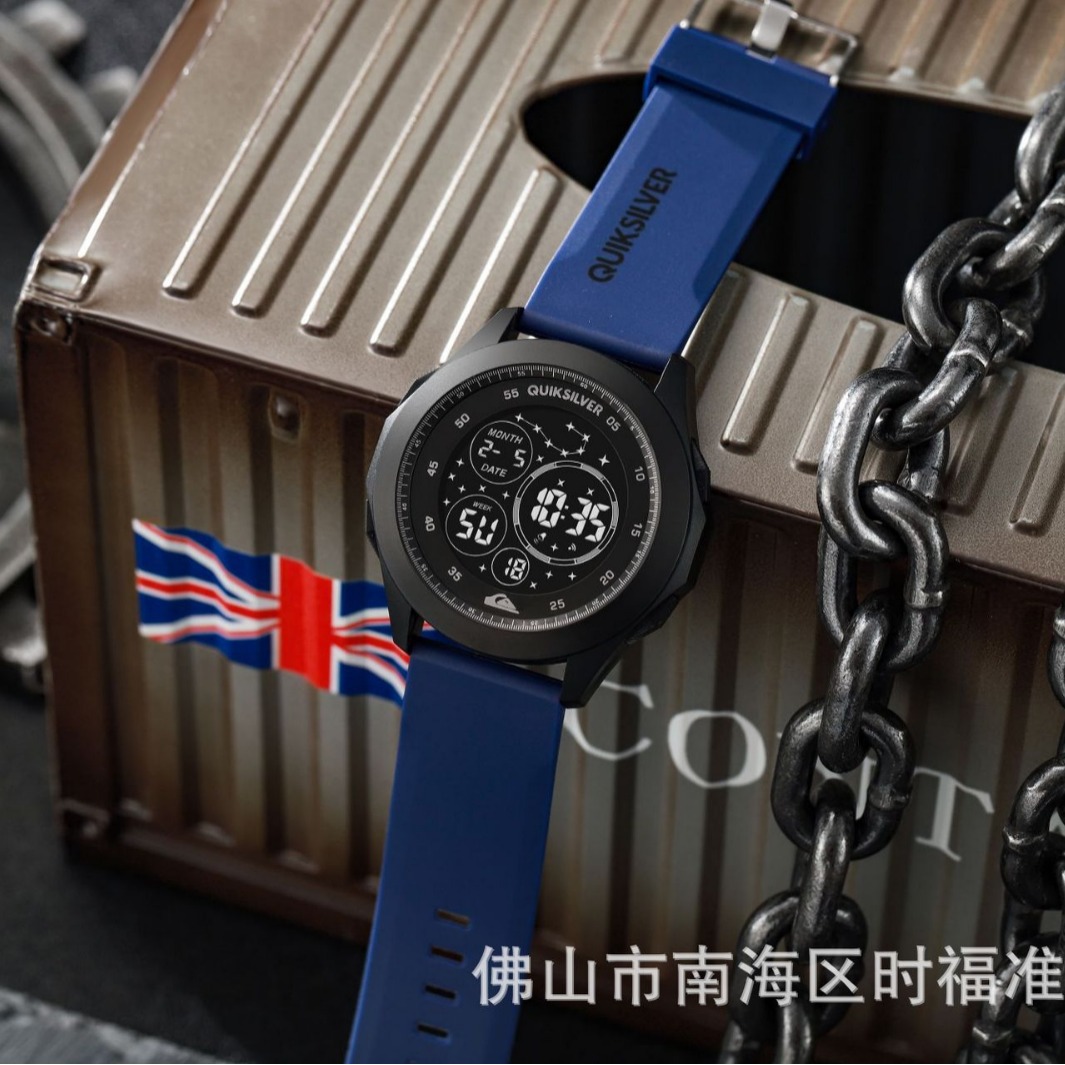 fashion men's outdoor electronic sports watch multi-function cold light digital round led electronic watch for teenagers Specification drawing