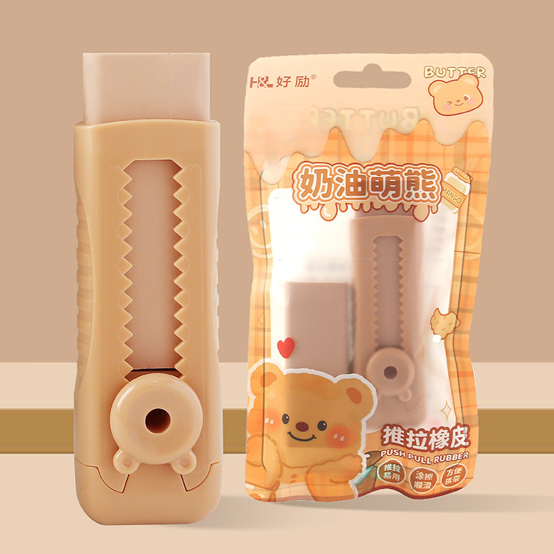 good push and pull eraser retractable multi-color series pupils' pencil erasing traceless super-clean eraser wholesale Application Scenario