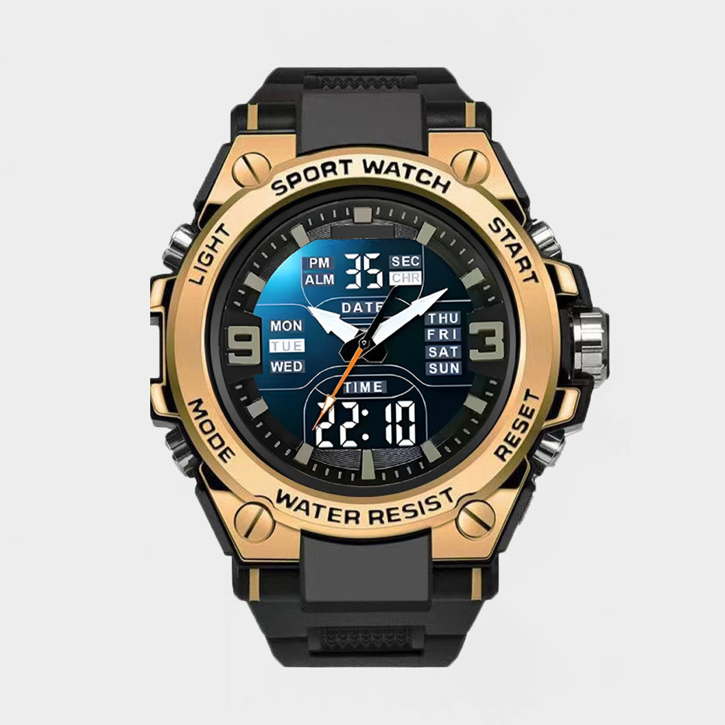 multifunctional luminous alarm clock sports watch trendy waterproof electronic watch men's junior high school students Item Picture