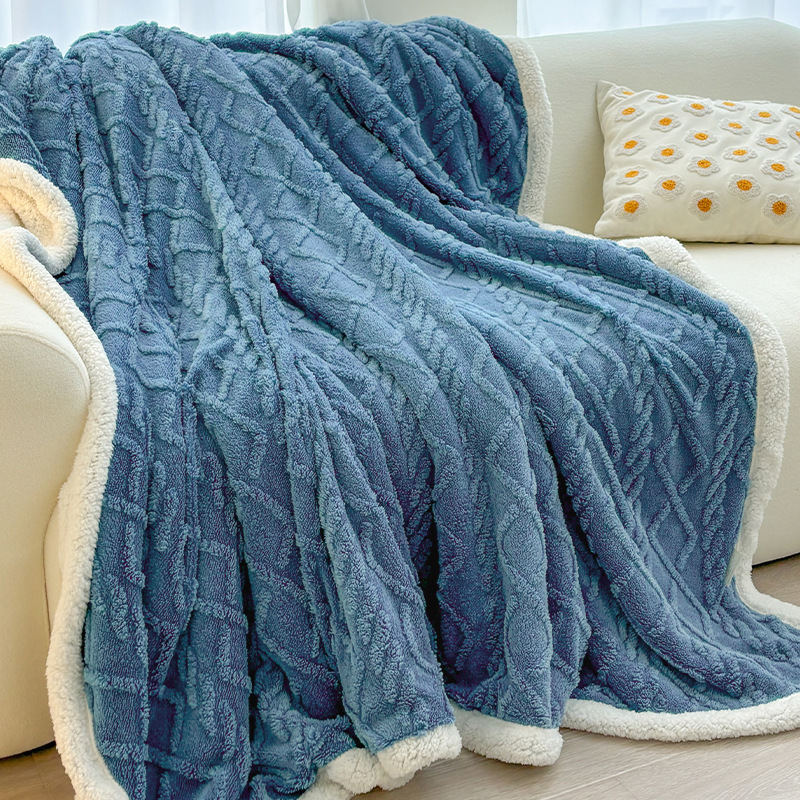 winter tower velvet blanket thickening lamb coral velvet blanket office nap blanket sofa blanket for bed Application Scenario