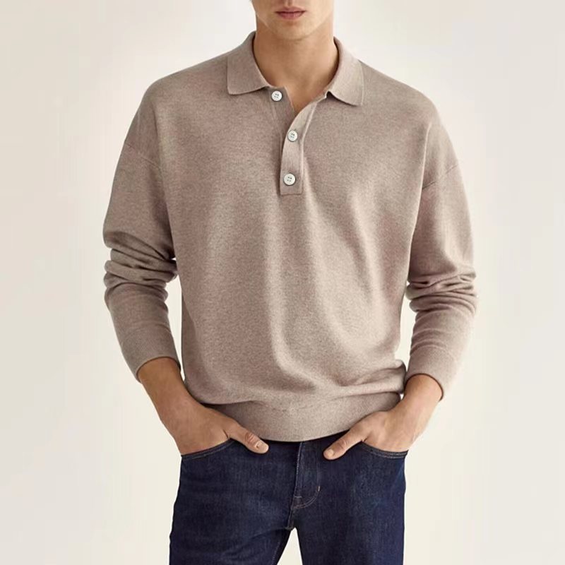 2025 spring and autumn men's long-sleeved lapel  shirt fashion button men's casual jacket  shirt cross-border men's top Item Picture