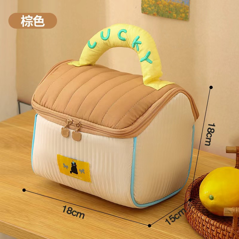 cute house cosmetic bag women's large capacity 2025 new portable travel toiletries portable partition buggy bag Specification drawing
