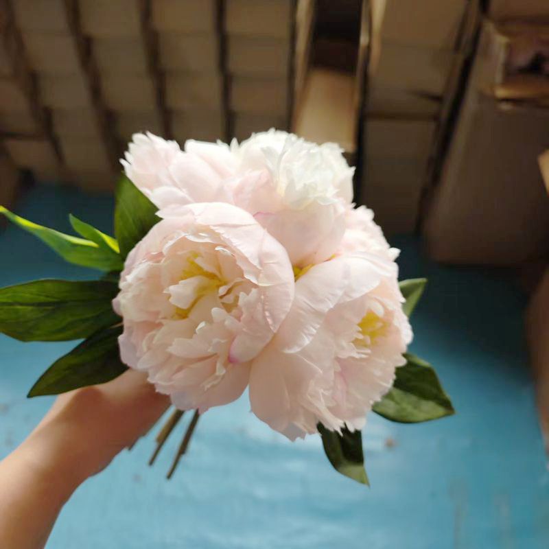 model room soft decoration props simulation double petal peony fake flower simple nordic decoration simulation bouquet bundle peony Application Scenario