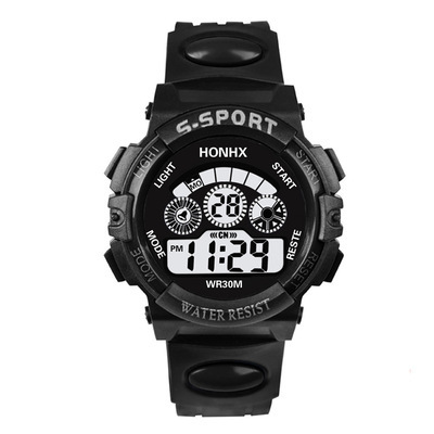 factory direct sales round electronic watch male and female student couple tiktok luminous waterproof led sports outdoor watch Specification drawing