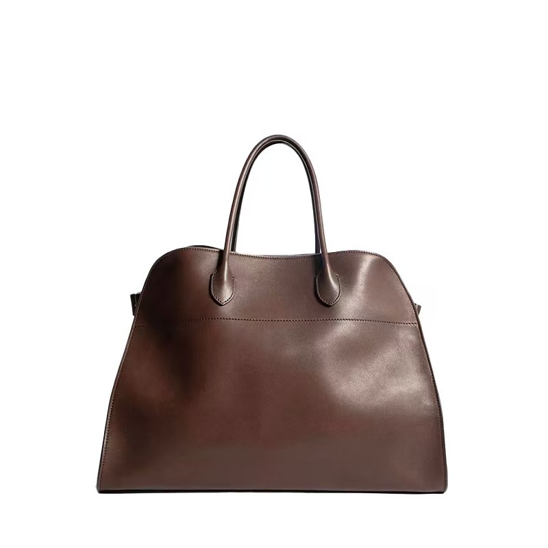 high quality therow tote bag 15-inch margauxx handbag simple commute all-match briefcase genuine leather bag Item Picture