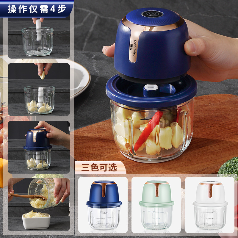 jinzheng garlic grinder electric minced garlic crushing apparatus garlic pounding household meat grinder garlic press garlic pepper mixer Application Scenario