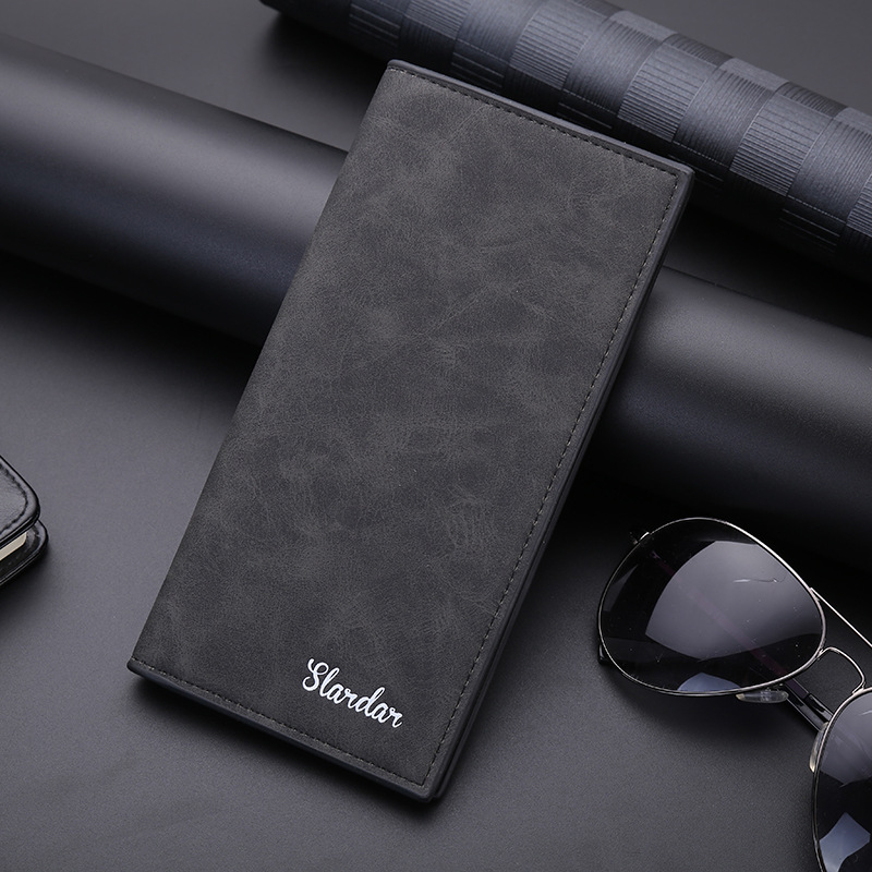 men's wallet men's long type trendy student vintage wallet japanese and korean card holder new thin personality young boys wallet Specification drawing