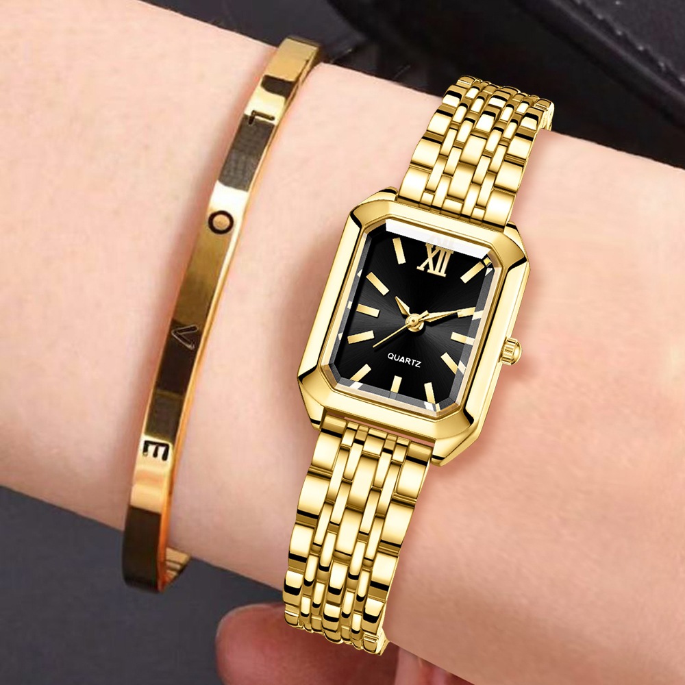 cross-border foreign trade new ladies watch light luxury just with square quartz watch fashion simple student wrist watch wholesale Item Picture