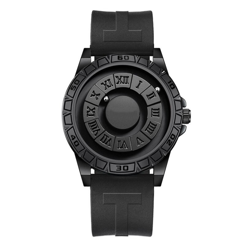 new creative black technology men's watch wholesale magnetic suspension ball personality trend non-mirror watch men full figure
