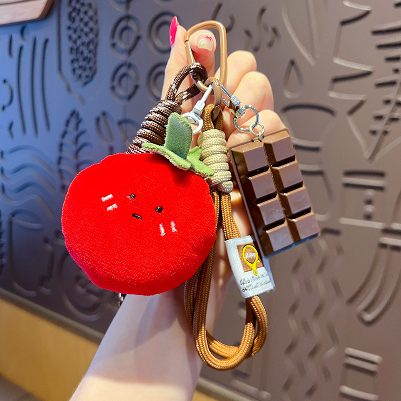 creative miu series simulation alkaline bread carrying strap keychain pendant couple bags key chain small ornaments wholesale full figure