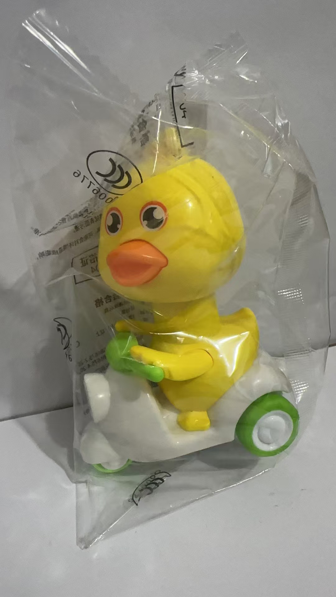 push-type small yellow duck toy children pull back car boys motorcycle car baby inertia car children mini Item Picture
