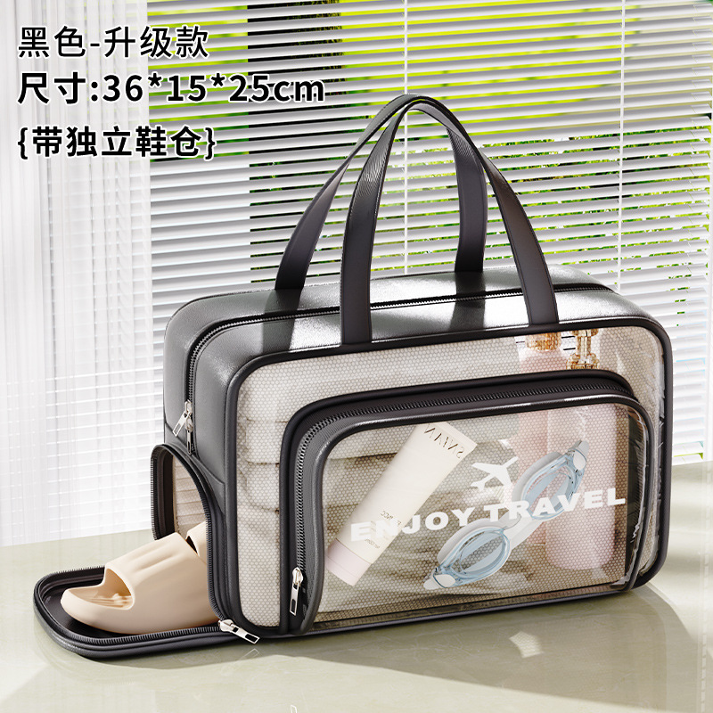 travel large capacity travel toiletry bag dry wet separation swim bag swimsuit beach bag fitness storage cosmetic bag details Picture