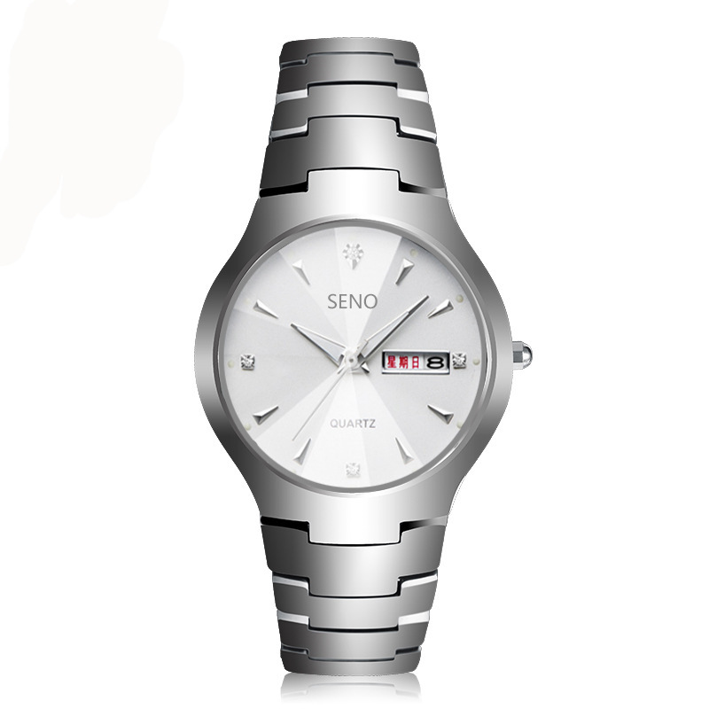 source manufacturer watch wholesale southeast asian hot quartz watch double calendar women's waterproof women's watch one piece dropshipping watch Item Picture