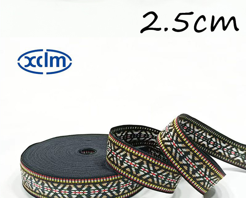 2.5cm ethnic jacquard lace embroidered webbing, elastic accessories for ethnic minority Miao decorative clothing diy handicraft pic 9