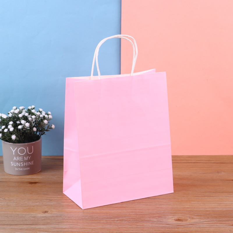 factory in stock kraft paper bag coffee milk tea takeaway kraft paper packing bag clothing baking gift handbag Item Picture