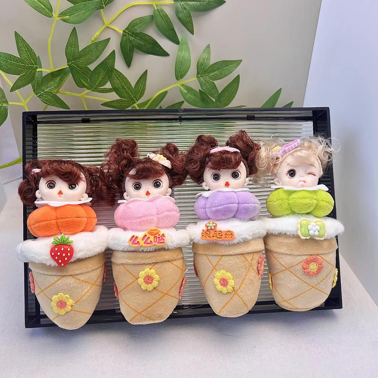 New cute doll ice cream princess girl plush doll pendant, small gift, claw machine doll accessory detail image 5