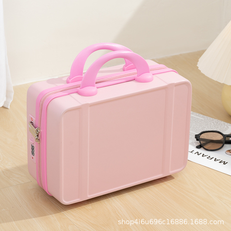 spot goods small suitcase mini cosmetic case 14-inch small box hand gift customized suitcase storage bag password suitcase Specification drawing