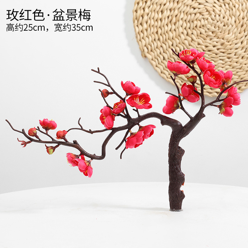 factory wholesale emulational plum wintersweet red plum blossom cherry blossom fake plum blossom silk flower fake flower peach blossom artificial flower Application Scenario