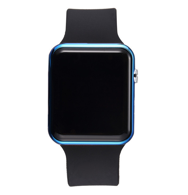 new fashion creative led square thin electronic watch sports student display screen electronic silicone watch Item Picture