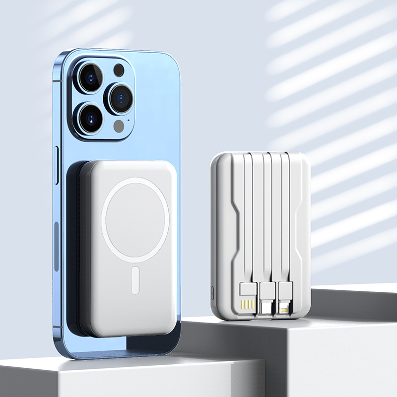 cross-border magsafe magnetic wireless power bank 10000 ma fast charge mini portable power source printed go details Picture