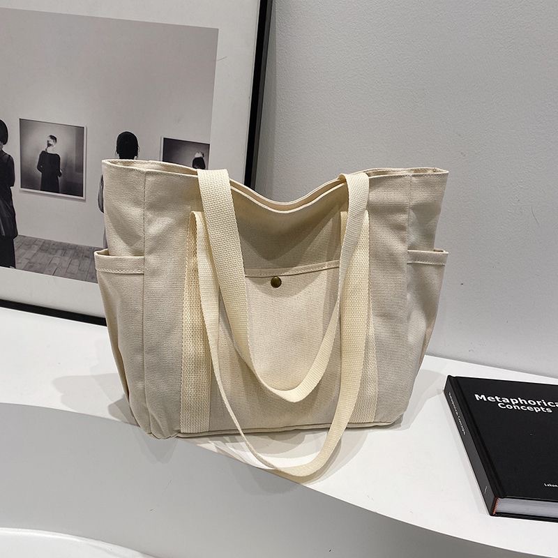 large capacity tote canvas bag for work and going out good-looking commuter's all-matching art student book one shoulder bag bag Specification drawing