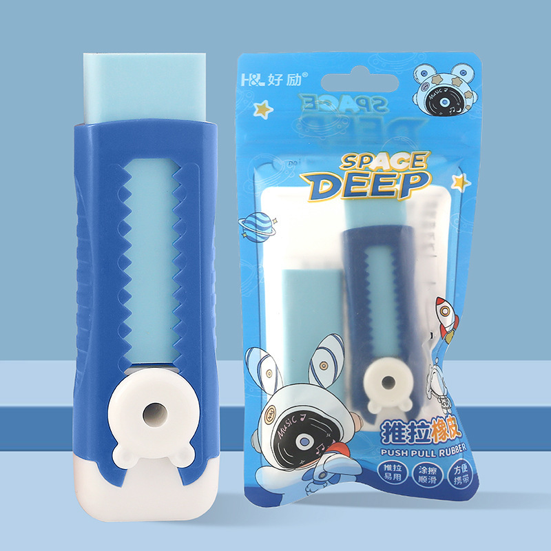 good push and pull eraser retractable multi-color series pupils' pencil erasing traceless super-clean eraser wholesale Specification drawing